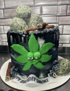 San-Francisco-California-Pot-Balls-Weed-Blunt-Face-Custom-Cake